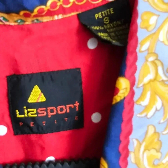 Vintage Liz Sport Print Red Short Set - Picture 7 of 11